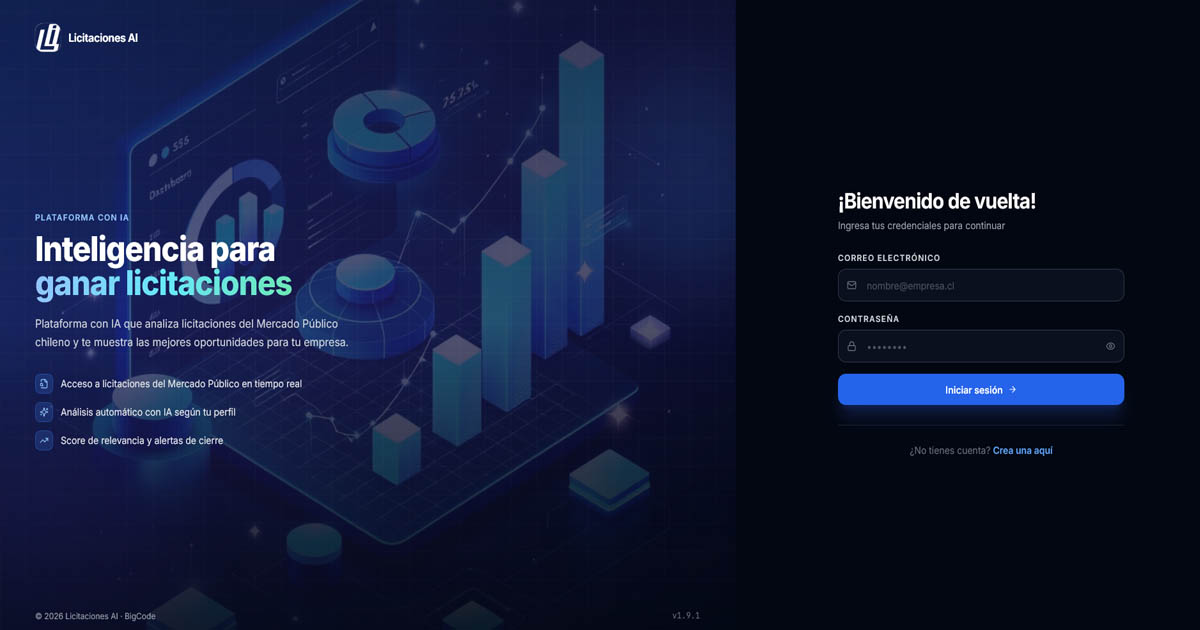 Licitaciones AI — Análisis de Mercado Público | Caso Bigcode