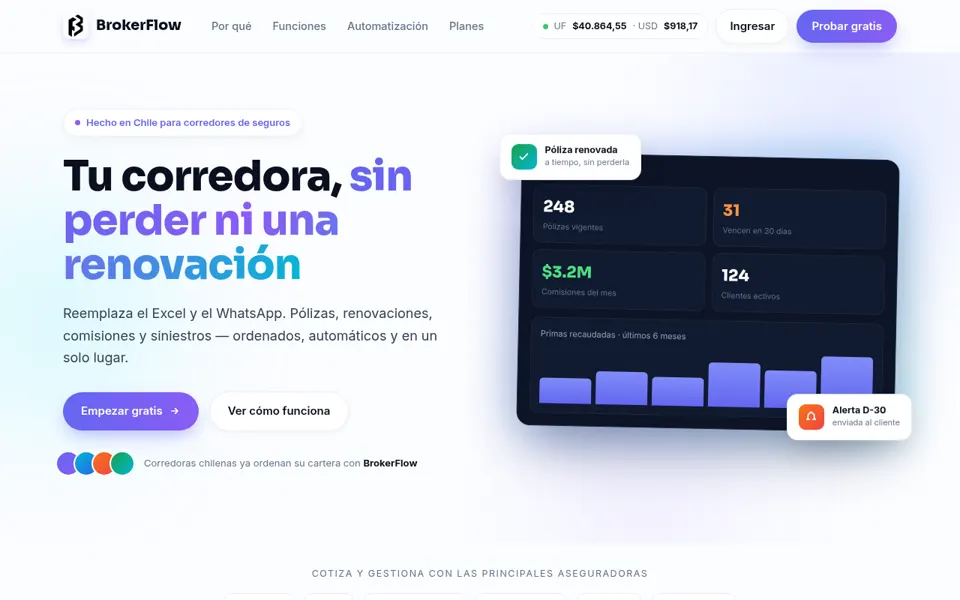 Maqueta BrokerFlow, de Bigcode