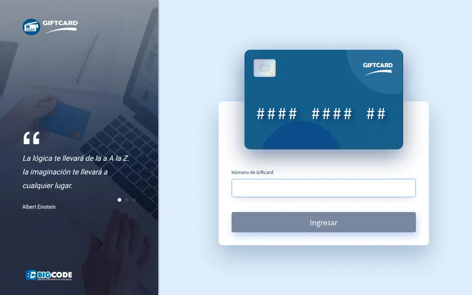 Maqueta Giftcard Wallet, de Bigcode