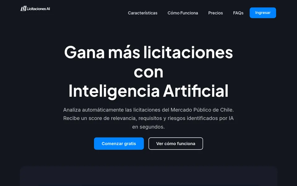 Maqueta Licitaciones AI, de Bigcode