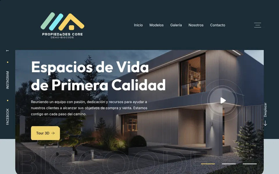 Maqueta Propiedades Core, de Bigcode